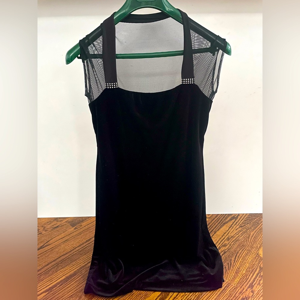 Black Velvet Mini Dress (US 6)